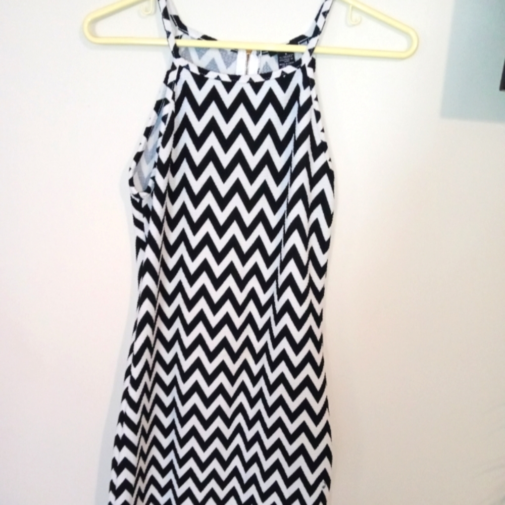 Women's black & white striped dress